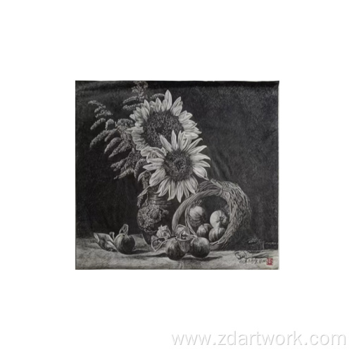 Pen painting sunflower art creation